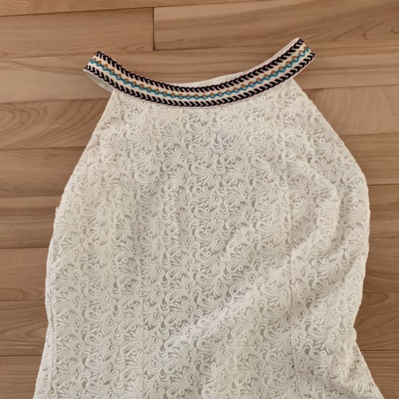 Pink Martini white lace dress, great fabric and quality, low cut back, x small - Picture 2 of 5